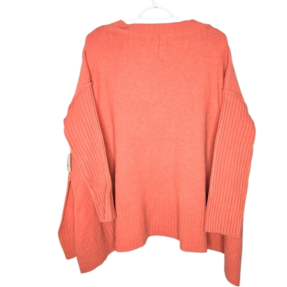 FREE PEOPLE ORION A-LINE TUNIC SWEATER LIGHTEST ROSE SMALL (oversized) - Picture 3 of 6